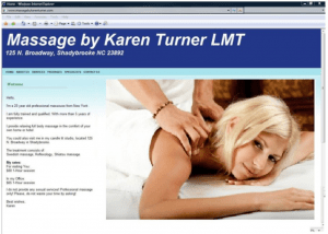 Sample massage website