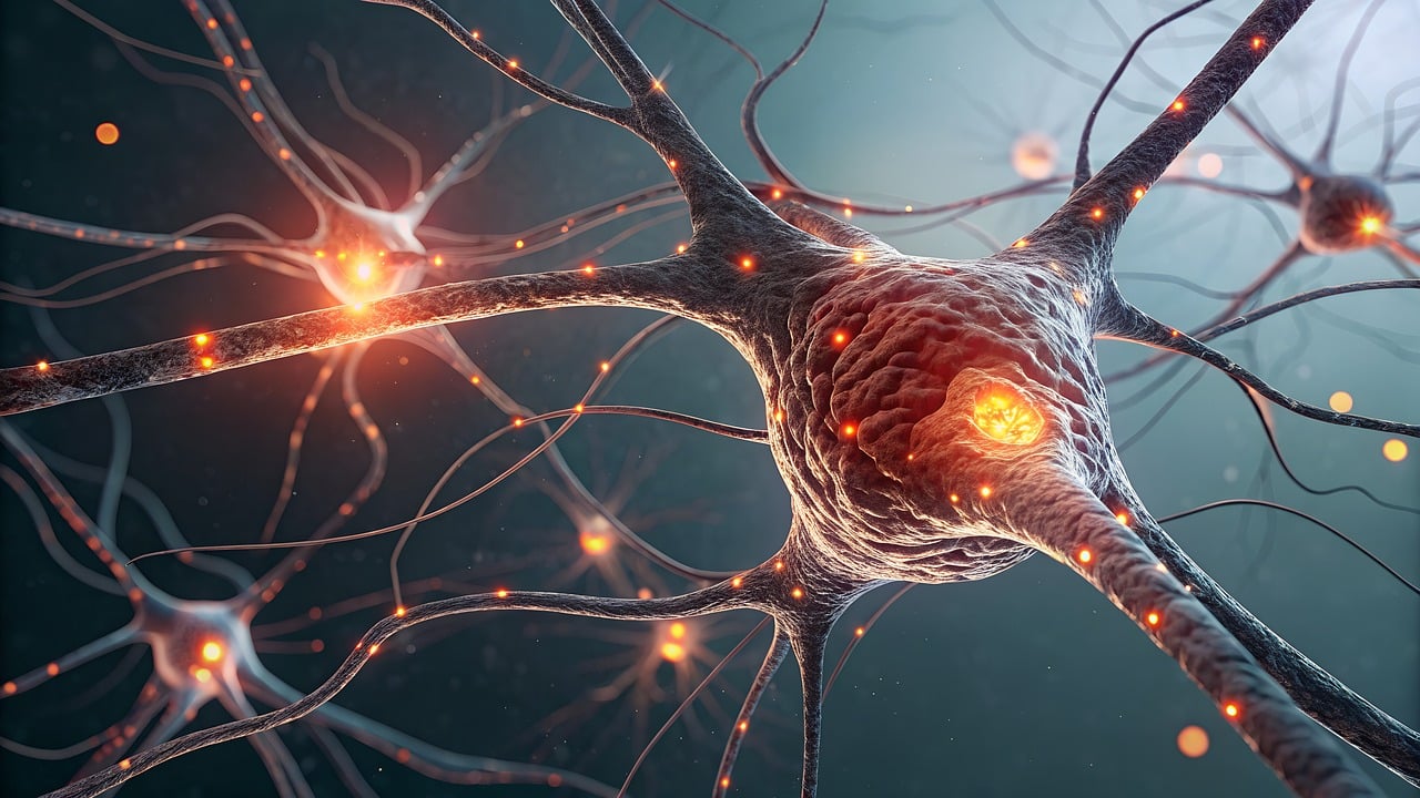 An axon is a long, slender extension of a nerve cell (neuron) that transmits electrical impulses (action potentials) away from the cell body to other neurons, muscles.